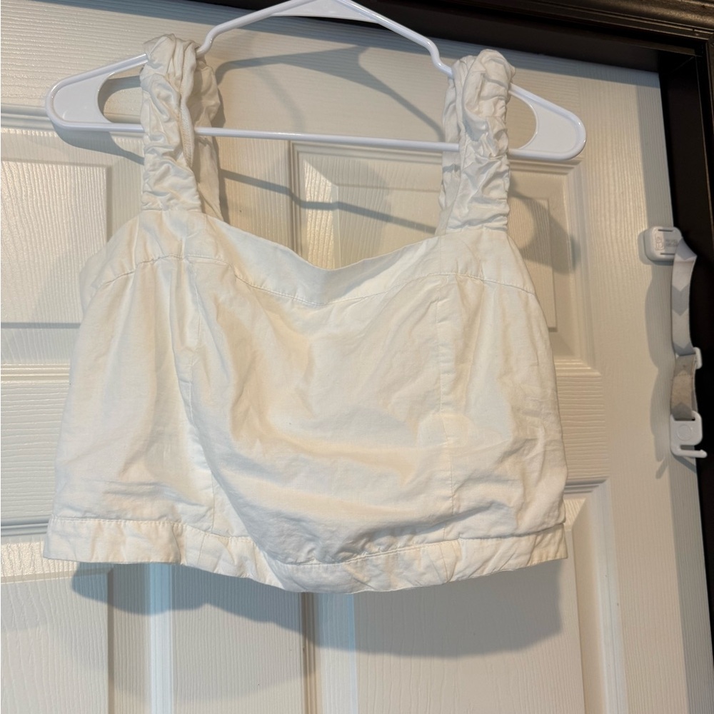 Free People White Crop Top